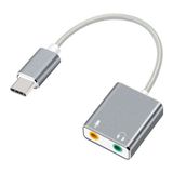 Keepro Type-C Harici Ses Kartı 3,5mm kulaklık ve mikrofon girişli