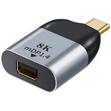Keepro Type C To Mini Display Çevirici USB C Den 8k Minidisplay Port 1.4 Çevirici - Gri