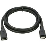 keepro type c usb 3.1 dişi erkek uzatma kablosu 50 cm - Siyah