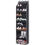 KEETDY Kapı Üstü Ayakkabı Rafı Kapı Fit 20 Çift Spor Ayakkabı Büyük Asılı Ayakkabı Düzenleyici, Dolap Kapı Depolama Botları için, Siyah