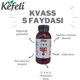 Kefeli Gurme Kefeli Pancar Kvass 250 ml Fermente Meyve Suyu Şeker İçermeyen Probiyotik İçecek - 250 gr