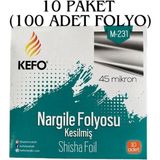 Kefo 10 Paket(100 Adet) Hazır Kesilmiş Nargile Folyosu
