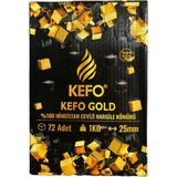 Kefo Gold %100 Doğal Kokusuz Nargile Kömürü 1 kg 72 Parça Hindistan Cevizi Kabuğu