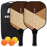 KEGLAD Pickleball Kürekleri, Grafit Turşu Kürekleri 2'li Set, Hafif Turşu Topu, 4 Turşu Topu, 1 Taşıma Çantalı, Pickleball Raketleri, Kadınlar ve Erkekler için Hediye