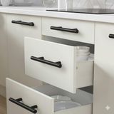 Keijo SİYAH 224mm Paslanmaz Kulp (mobilya, dolap kulbu, kulp modeli)