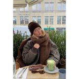 keisy Alessa Atkı Yumuşak Dokulu Omuz Şalı (Kahverengi)