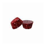 Kek Kalıbı Pet Kapsül 52X45 MM Kağıt Cupcake Kağıdı - 100 Adet Kırmızı Üzeri Fiyonk Ve Kalp Desenli