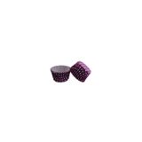 Kek Kalıbı Pet Kapsül 52X45 MM Kağıt Cupcake Kağıdı - 100 Adet Puantiyeli Mor