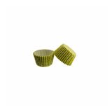 Kek Kalıbı Pet Kapsül 52X45 MM Kağıt Cupcake Kağıdı - 100 Adet Puantiyeli Sarı