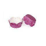 Kek Kalıbı Pet Kapsül 65*38 Mm Kağıt Cupcake Kağıdı - 100 Adet Puantiyeli Mor
