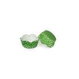 Kek Kalıbı Pet Kapsül 65*38 Mm Kağıt Cupcake Kağıdı - 100 Adet Puantiyeli Yeşil