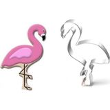 Kek Kurabiye ve Pasta Kalıbı Metal Flamingo Şekilli 10.5x5.5 cm - Standart