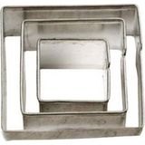 Kek Kurabiye ve Pasta Kalıbı Metal Kare 3 Lü Set 021 - Standart