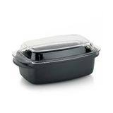 Kela Kerros 40x22.5 cm Dikdörtgen Cam Kapaklı Rosto Tenceresi