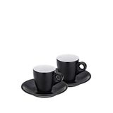 Kela Mattia Siyah 2'li Seramik Espresso Fincan Seti