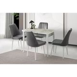 Kelebek 60 X 100 Cm Tekno Kenar Mdf H.g Açılır Masa 4 Adet Sude Sandalye Takım