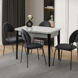 Kelebek 60 X 100 Cm Tekno Kenar Mdf H.g Açılır Masa 4 Adet Suna Sandalye Takım