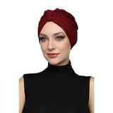 Kelebek Astarlı Bordo Hazır Türban Tesettür Havuz Bonesi