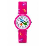 Kelebek Desenli Pembe Kız Çocuk Kol Saati Analog Saat St-304418