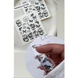 Kelebek Desenli Tırnak Dövmesi Tırnak Tattoo Nail Art Tırnak Sticker ScaNM277