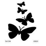 Kelebek Geçidi Yapışkanlı Stencil Süsleme Ve Boyama Kalıbı