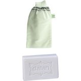 Kelebek Hamam Banyo Kesesi Standart Lastikli Beyaz + Dalan Sultan Hamam Doğal Banyo Sabunu 200 gr