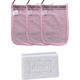 Kelebek Hamam Ince Banyo Kesesi Standart Pembe 3 Adet + Dalan Sultan Hamam Doğal Banyo Sabunu 200 gr