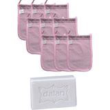 Kelebek Hamam Ince Banyo Kesesi Standart Pembe 9 Adet + Dalan Sultan Hamam Doğal Banyo Sabunu 200 gr