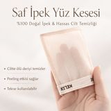 Kelebek Harem Ipek Yüz Kesesi – Doğal Peeling Etkili Hassas Ciltler Için Yüz ve Boyun Hamam Kesesi - .