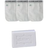Kelebek Ince Standart Bağlamalı Beyaz Hamam Kesesi 3 Adet + Dalan Sultan Hamam Doğal Banyo Sabunu 200 gr