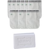 Kelebek Ince Standart Bağlamalı Beyaz Hamam Kesesi 9 Adet + Dalan Sultan Hamam Doğal Banyo Sabunu 200 gr