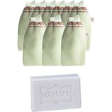 Kelebek Kalın Beyaz Banyo Hamam Kesesi Lastikli 9 Adet + Dalan Sultan Hamam Doğal Banyo Sabunu 200 gr