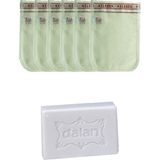 Kelebek Kalın Beyaz Hamam Kesesi 6 Adet + Dalan Sultan Hamam Doğal Banyo Sabunu 200 gr