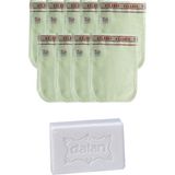 Kelebek Kalın Beyaz Hamam Kesesi 9 Adet + Dalan Sultan Hamam Doğal Banyo Sabunu 200 gr