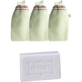 Kelebek Kalın Lastikli Hamam Kesesi 3 Adet + Dalan Naturel Banyo Sabunu