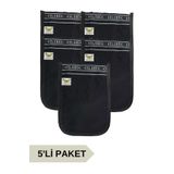 Kelebek Kese 5li Osmanlı Kalın Siyah Banyo Hamam Kesesi 25x17 cm