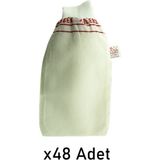 Kelebek Kese Kelebek Kalın Beyaz Lastikli Banyo Hamam Kesesi 48 Adet Yüksek Kalite Malzeme ile - 1