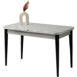 Kelebek Kütük Açık Gri Renk Highgloss Açılır 120X70 Masa (Açılımış Ölçüsü 150X70) - 120 x 70
