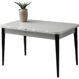 Kelebek Kütük Açık Gri Renk Highgloss Açılır 130X80 Masa (Açılımış Ölçüsü 167X80) - 130 X 80