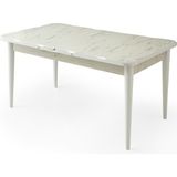 Kelebek Kütük Marmo Desen Highgloss Açılır 160X90 Masa (Açılımış Ölçüsü 197X90) - Ahşap Desenli - 160 X 90