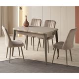 Kelebek Masa Takımı 70x110 cm Cappuccino-Vizon