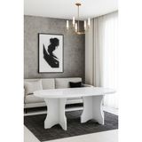 Kelebek Model 180X90X75 (Kalın Kenar 36MM) Yemek Masası Mutfak Masası Çok Amaçlı Masa (Sadece Masa) - Beyaz