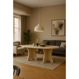Kelebek Model 180X90X75 (Kalın Kenar 36MM) Yemek Masası Mutfak Masası Çok Amaçlı Masa (Sadece Masa) - Traverten
