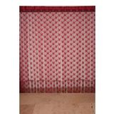 KELEBEK MODEL BORDO RENK İP PERDE HAZIR DÜĞMELERİ DİKİLMİŞ İP PERDE 300*280 cm