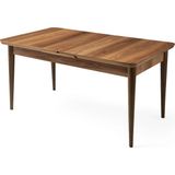 Kelebek Ortadan Açılır Büyüyen Yemek Masası Ceviz 70X120CM - 70 x 120 cm