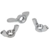 Kelebek Somun Metrik 4mm 20 Adet Kaplamalı Beyaz