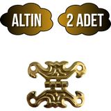 Kelebek Tavla Menteşesi Mobilya Kutu Menteşesi(Altın)(En:3cm Boy:2cm) - ALTIN - 2 ADET