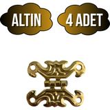Kelebek Tavla Menteşesi Mobilya Kutu Menteşesi(Altın)(En:3cm Boy:2cm) - ALTIN - 4 ADET