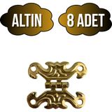 Kelebek Tavla Menteşesi Mobilya Kutu Menteşesi(Altın)(En:3cm Boy:2cm) - ALTIN - 8 ADET