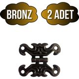 Kelebek Tavla Menteşesi Mobilya Kutu Menteşesi(Bronz)(En:3cm Boy:2cm) - BRONZ - 2 ADET